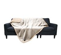 luciphia Coperta Impermeabile per Cani, Gatti, Animali, Soffice a Doppio Strato, Anti-Pipì Resistente ai Liquidi Coperte per Animali Domestici Per Divani Grigio bianco L (145 * 165cm)
