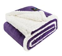 luciphia Coperta Impermeabile per Cani, Lavabile Coperta per Cani Gatti, Anti-Pipì di Grandi Dimensioni, Protezione del Divano in Pile Sherpa per Cani Viola M (102 * 145cm)