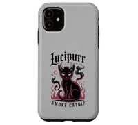 Lucipurr Cat Smoke Catnip Horror Movie Wizard My Meowdy Custodia per iPhone 11