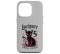 Lucipurr Cat Smoke Catnip Horror Movie Wizard My Meowdy Custodia per iPhone 13 Pro