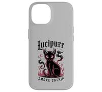 Lucipurr Cat Smoke Catnip Horror Movie Wizard My Meowdy Custodia per iPhone 14