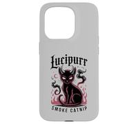 Lucipurr Cat Smoke Catnip Horror Movie Wizard My Meowdy Custodia per iPhone 15 Pro