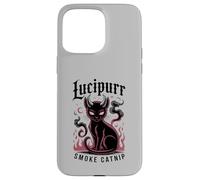 Lucipurr Cat Smoke Catnip Horror Movie Wizard My Meowdy Custodia per iPhone 15 Pro Max