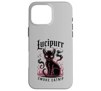 Lucipurr Cat Smoke Catnip Horror Movie Wizard My Meowdy Custodia per iPhone 16 Pro Max