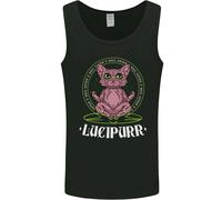 Lucipurr Demonic Hail Satana Gatto Evil Uomo Canotta Maglia