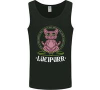 Lucipurr Demonic Hail Satana Gatto Evil Uomo Canotta Maglia