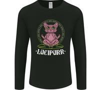 Lucipurr Demonic Hail Satana Gatto Evil Uomo Maniche