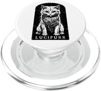 Lucipurr Evil Goth Gattino Amante Gatto Proprietario Felino Halloween PopSockets PopGrip per MagSafe
