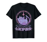 Lucipurr Hail Satan Okkulte - Gatto Satano Baphomet Maglietta
