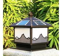 Lucir Esterni, Luci a Colonna Cablate ad Altaione,Pade a Palo Quadrate da 15,7 Pollicir Esterni, Pali in Legno 4X4 5X5, Luci a Led Solari, Pali Di Recinzibianco Caldo 3000K, Luci a Cappellor Giardino,