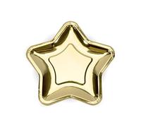 Luck Color-Up.Shop TPP34-019ME - Piatti di carta, 23 cm, colore: Oro