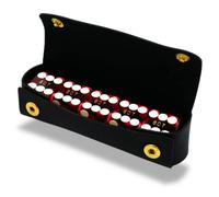 Luck Lab Dadi da casinò di grado AAA da 19 mm, con bordi a rasoio e numeri di serie abbinati, set da 5 e custodia in pelle, colore: rosso