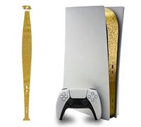 Luck&Link Skin Sticker Per PS5 Console Centro Parte Protezione Texture Sticker Resistente ai graffi,Per Disc Edition (nido d'ape-oro, PER PS5 (2020))