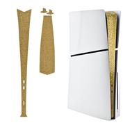 Luck&Link Skin Sticker Per PS5 Slim Console Centro Parte Protezione Texture Sticker Resistente ai graffi,Per Digital Edition Disc Edition (nido d'ape-oro, PER PS5 SLIM (2023))