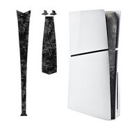 Luck&Link Skin Sticker Per PS5 Slim Console Centro Parte Protezione Texture Sticker Resistente ai graffi,Per Digital Edition Disc Edition (Fibra di carbonio forgiata-nero, PER PS5 SLIM (2023))
