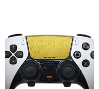 Luck&Link Touchpad Protector Stickers PS5,Touch Pad e Pulsanti Posteriori Adesivo Protettivo della Texture della Pelle per PS5 Dualsense/Edge Touch Trackpad (PS5Edge(2pcs), Nido d'Ape-Oro)