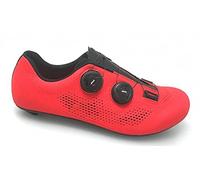 LUCK Perseo, Scarpe da Ciclismo su Strada Unisex-Adulto, Rosso, 39 EU Larga