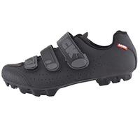 LUCK Scarpe Ciclismo MTB Matrix Revolution, con Una Grande Suola in Carbonio Molto Leggera e Rigida e Cinturino Triplo per Una vestibilità Perfetta (47 EU, Nero)