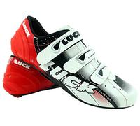 LUCK Scarpe da Ciclismo Evo, da Strada, con Suola in Carbonio, Molto rigide e Leggere e Cinturino Triplo per Una vestibilità Perfetta. (41 EU)
