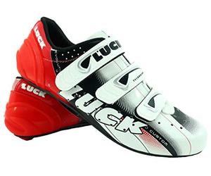 LUCK Scarpe da Ciclismo Evo, da Strada, con Suola in Carbonio, Molto rigide e Leggere e Tripla Chiusura per Una Perfetta vestibilità…. (48 EU)