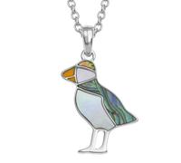 Luck Trader Collana con ciondolo a forma di pulcinella - Vera conchiglia paua e madreperla, regalo per lei, mamma, sorella, Natale, compleanno, Misura unica, Acciaio inossidabile, Nessuna pietra