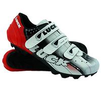 LUCK Zapatilla de Ciclismo Extreme MTB, con Suela de carbono Y Tripla Chiusura per Una Perfetta vestibilità. Rosso. (48 EU)