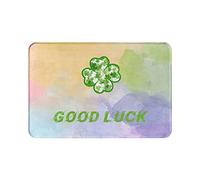 Luck - Zerbino per porta a quattro foglie, morbido, antiscivolo, per interni, assorbente, EasyHome, resistente alle macchie, per interni, 23,6 x 15,8 pollici, per ingresso di casa, patio sotto il la