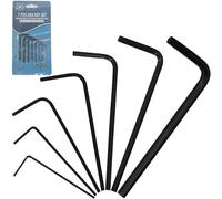 luckaide Set di chiavi a brugola, 0,7 - 3 mm, set di chiavi a brugola esagonale, 7 pezzi, acciaio al carbonio, anticorrosione, set di chiavi esagonali