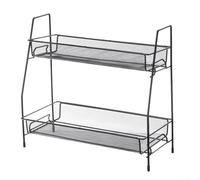 LUCKCDUO Elegante scaffale organizer a 2 strati per soluzioni pratiche di archiviazione in case e spazi commerciali (L bianco)