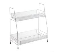 LUCKCDUO Elegante scaffale organizer a 2 strati per soluzioni pratiche di archiviazione in case e spazi commerciali (S nero)