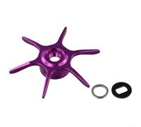 LUCKCDUO Freno a stella in lega di alluminio per ruota a goccia d'acqua Abu Max B3B4P3P4P5 leggero e (mano sinistra viola)
