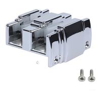 LUCKCDUO Slider per porta della doccia, 1 pezzo, accessorio per doccia in plastica, binario scorrevole liscio, tappo anti-collisione, hardware moderno per il bagno (L cromato)