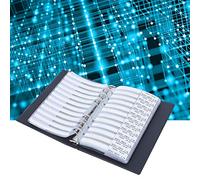 LUCKDANO 0201 170 di Resistori per Componenti Elettronici Libro Campione - Perfettamente Organizzato in una Custodia di Plastica nera; Il Design Portatile Migliora l'efficienza del lavoro; Adatto