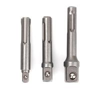 LUCKDANO 3pcs Set BIT di Perforazione Impatto SDS Plus Adattatore Socket Converter 1/4 3/8 1/2 con Adattatori in Acciaio Chrome Vanadium per L'applicazione degli Utensili Elettrici