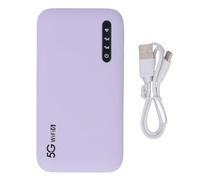 LUCKDANO 5G Mobile Hotspot WiFi 6 Travel Router con Slot per Schede Nano Sim 6100Mah Supporto per Batteria 16 Dispositivi 2.77Gbps Scarica IP67 Purple