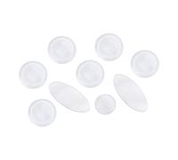 LUCKDANO 9pc Set Squisito Tasto Sax Pulsante Intarsio Durevole Guscio Bianco per Accessorio Sassofono soprano.