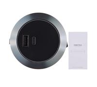 LUCKDANO Adattatore per Binari, Adattatore USB e Presa Type C, per Binari Elettrici con Luce LED Blu, per Smartphone, Tablet e Dispositivi USB C (SP5)