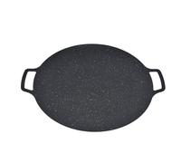LUCKDANO Big Tawa per Padella per Barbecue Coreana - Teglia Rotonda Antiaderente Resistente Al Calore per Pancetta di Maiale e Pancake, 41 Cm/16,14 Pollici, Perfetta per Feste Barbecue Al Coperto e