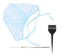LUCKDANO Cappuccio di Evidenziazione, Evidenziazione per Capelli Gorro para Hacer Rayitos en el Cabello Viene Fornito con Pennello Tintura per Capelli, Gancio all'uncinetto Set Evidente Set