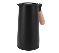 LUCKDANO Caraffa per caffè Caraffa Termica per caffè da 1 Litro - Bottiglia Termica con Isolamento per 12 Ore con Presa d'acqua in Olecrano e Manico in Legno - Perfetta per la Casa, il Campeggio e