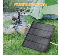 LUCKDANO Caricatore Solare Portatile da 1,5 W Caricatore da Pannello Solare Impermeabile per Campeggio - Interfaccia USB per Caricare Telefoni, Power Bank, Mini Ventilatori e Luci a LED