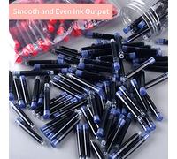 LUCKDANO Cartucce d'inchiostro per Penne Stilografiche - Ricarica d'inchiostro Blu Scuro con Diametro del Foro di 3,4 Mm, Esperienza di Scrittura, Cartucce Usa e Getta per Forniture per Ufficio e