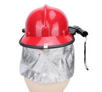 LUCKDANO Casco di Salvataggio Casco di Salvataggio di Emergenza - Elmetto Protettivo per Vigili del Fuoco di Emergenza Sicuro in Caso di Terremoto con Faro Rosso