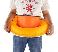 LUCKDANO Cintura Gonfiabile Manuale Dispositivo di Flottazione della Vita Auto-infiammata Cinghia Regolabile per Tutte le Dimensioni con Nastri Riflettenti e Fischio la Pesca a Vela (ORANGE)