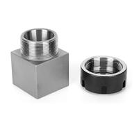 LUCKDANO Collet Chuck, Blocco Collet ER32 e Supporto per il Pezzo Esagonale, Blocco ER-32, per il Taglio Incisore del Tornio CNC (Quadrilatero)