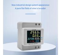 LUCKDANO Contatore di Energia Digitale Monofase - Monitor di Potenza Corrente Tensione CA 6 in 1 con Memorizzazione Automatica dei Dati, Schermo LCD A Colori, 40 V-300 V, 100 A, Materiale Ignifugo