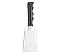 LUCKDANO Cow Bell Cow Bell Noise Maker: Strumento a Percussione Adatto per Eventi Sportivi e Partite di Calcio, Utilizzato per Accogliere gli Spettatori e Fare il tifo. (WHITE)