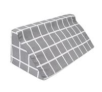 LUCKDANO Cuscino a Cuneo, Cuscino Posteriore per Letto a Letto a Cuneo Rimovibile Lavabile da Cuscini di Sollievo per Chirurgia Obesa Pazienti con Chirurgia Grigia (50 * 25 * 15 cm)