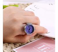 LUCKDANO Elegante Orologio Ad Anello, Unisex, Classico Orologio Al Quarzo, Mantiene l'ora Precisa, Adatto per Date, Feste o Uso quotidiano. (PURPLE)