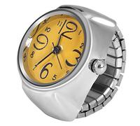 LUCKDANO Elegante Orologio Ad Anello, Unisex, Classico Orologio Al Quarzo, Mantiene l'ora Precisa, Adatto per Date, Feste o Uso quotidiano. (YELLOW)